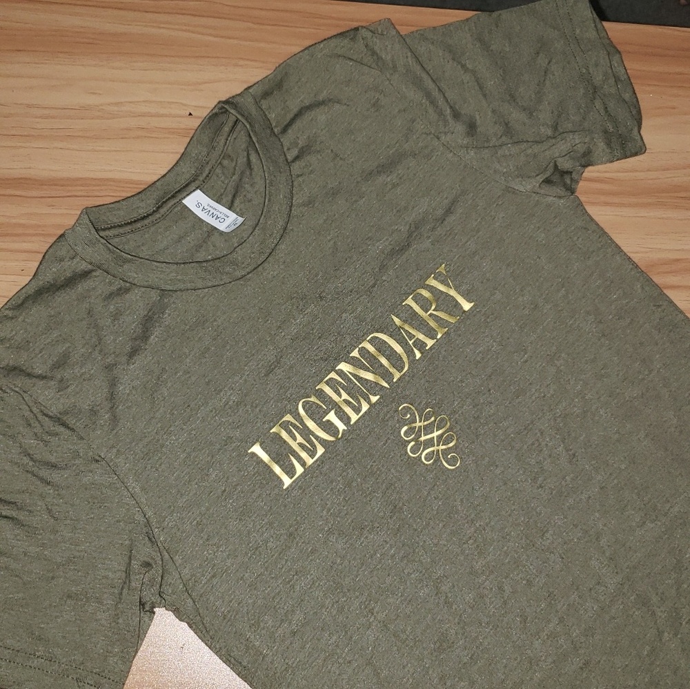 Heather Olive "LEGENDARY" Tees